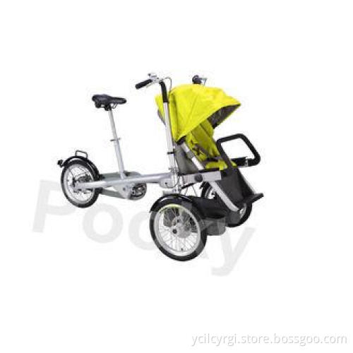 Safety Stable Portable Folding Bike , Foldable Tricycle Str